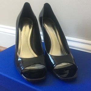 BCBGeneration Black Open Toe Shoes